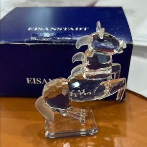 Clear Crystal Goat Sculpture